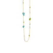 Susanne Friis Bjørner Forgyldt Collier med Apatit, Peridot og Ferskvandsperler 1873-2-45-575
