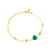 Susanne Friis Bjørner Armbånd med peridot, agat og amazonit