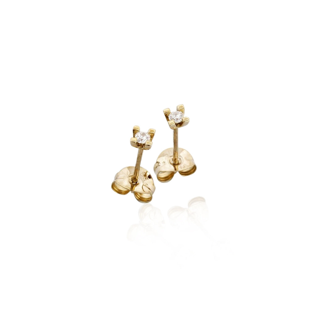 Jan Jørgensen Jewelz 14kt Guld Ørestikker med 0,05ct Diamanter