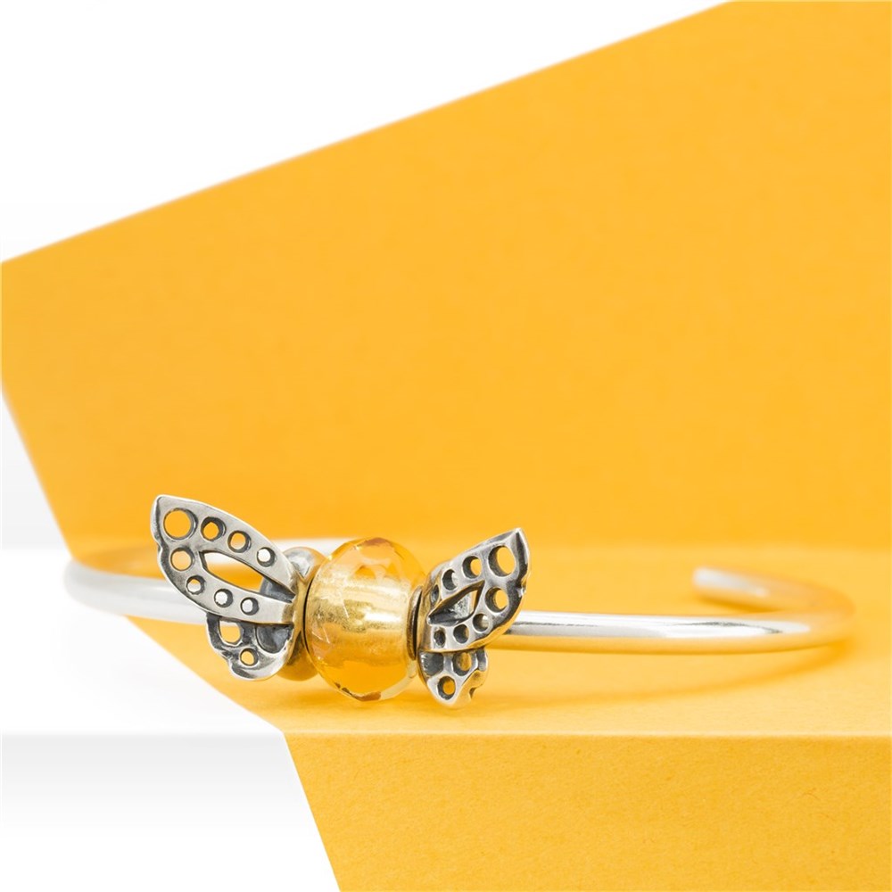 Trollbeads/Troldekugler Gul prisme kugle TGLBE-00152