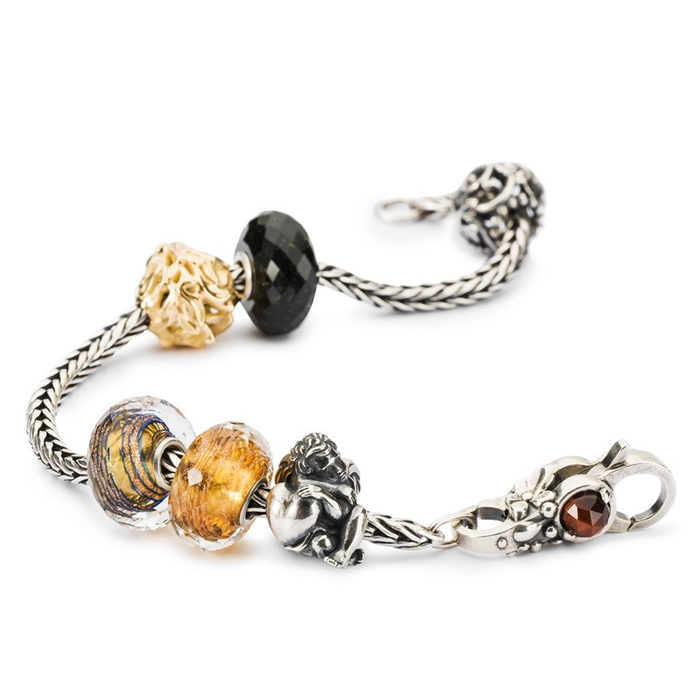 Trollbeads/Troldekugler Rød Tigerøje Lås TAGLO-00090