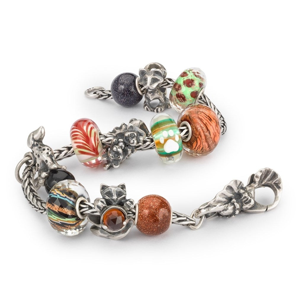 Trollbeads/Troldekugler Rund Brun Guldsten TGLBE-20396