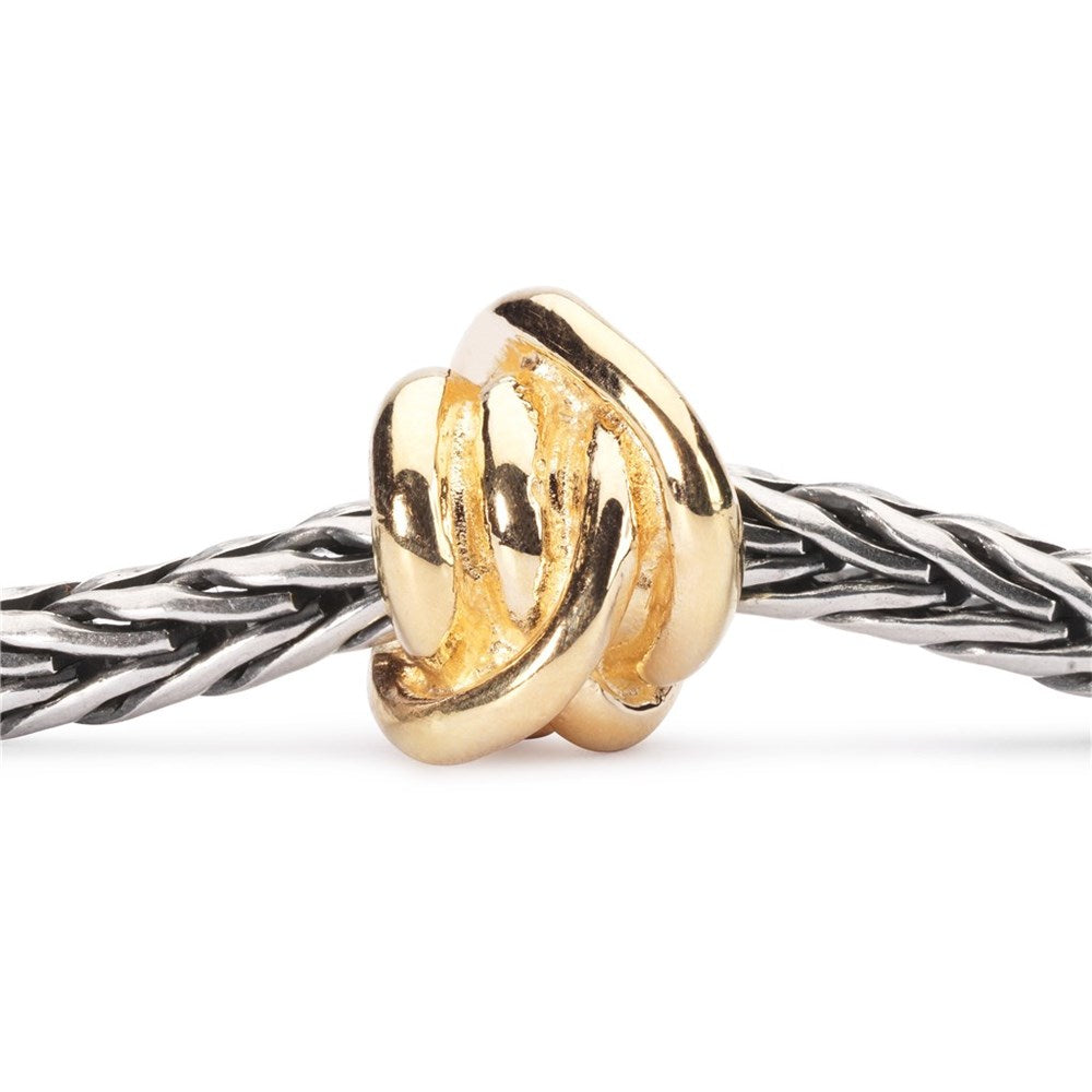 Trollbeads/Troldekugler Lykkeknude, guld kugle TAUBE-00064