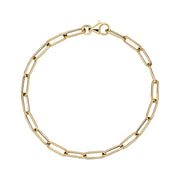 Lund Copenhagen 9kt Guld Armbånd med Aflange Led 3011126