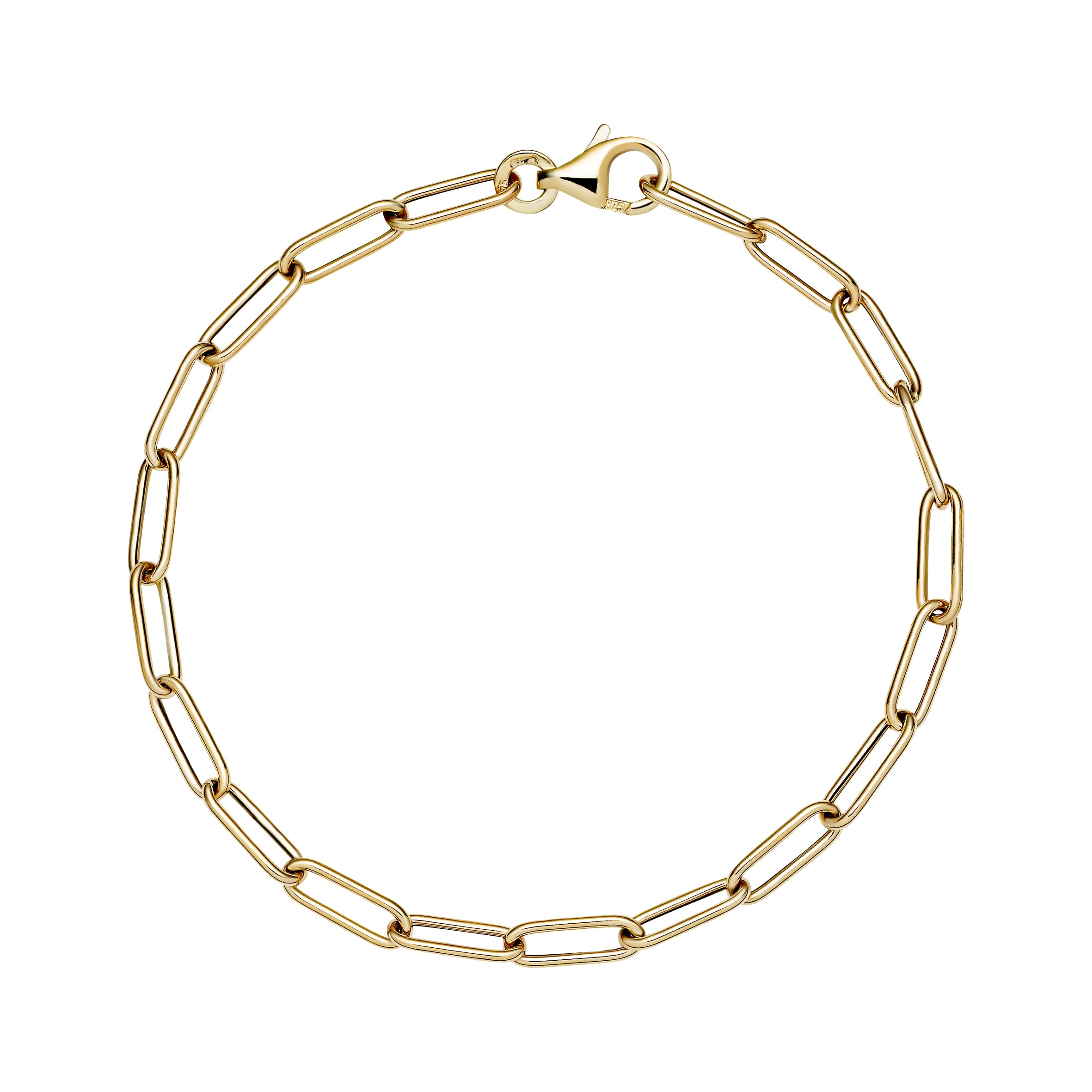 Lund Copenhagen 9kt Guld Armbånd med Aflange Led 3011126
