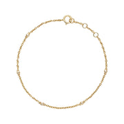Lund Copenhagen 8kt Guld Armbånd med 5 Diamanter 3011154-0,025