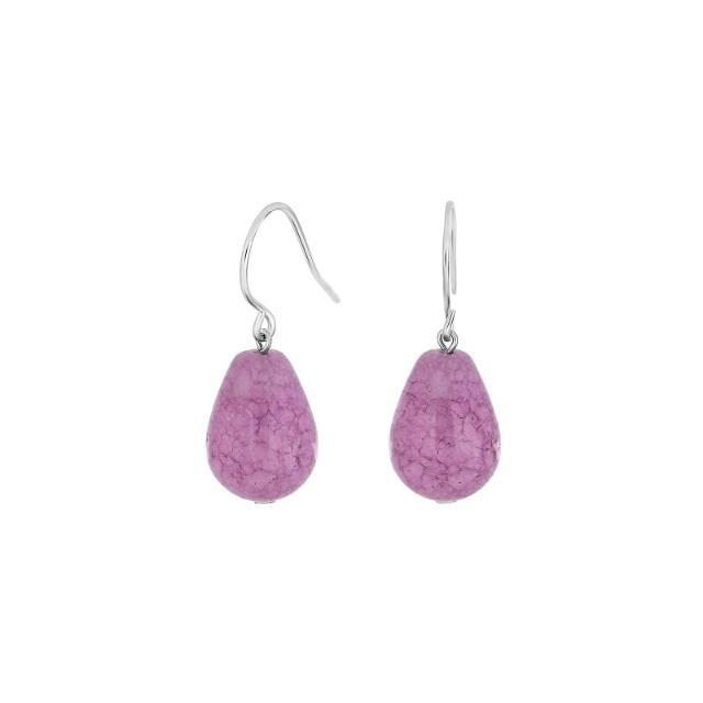 Siersbøl Shape Sølv Ørehæng med Pink Cloudy Quartz 30120580900