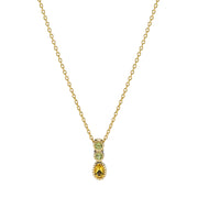 Lund Copenhagen 8kt Guld Collier med Citrin og Peridot 3021193-28