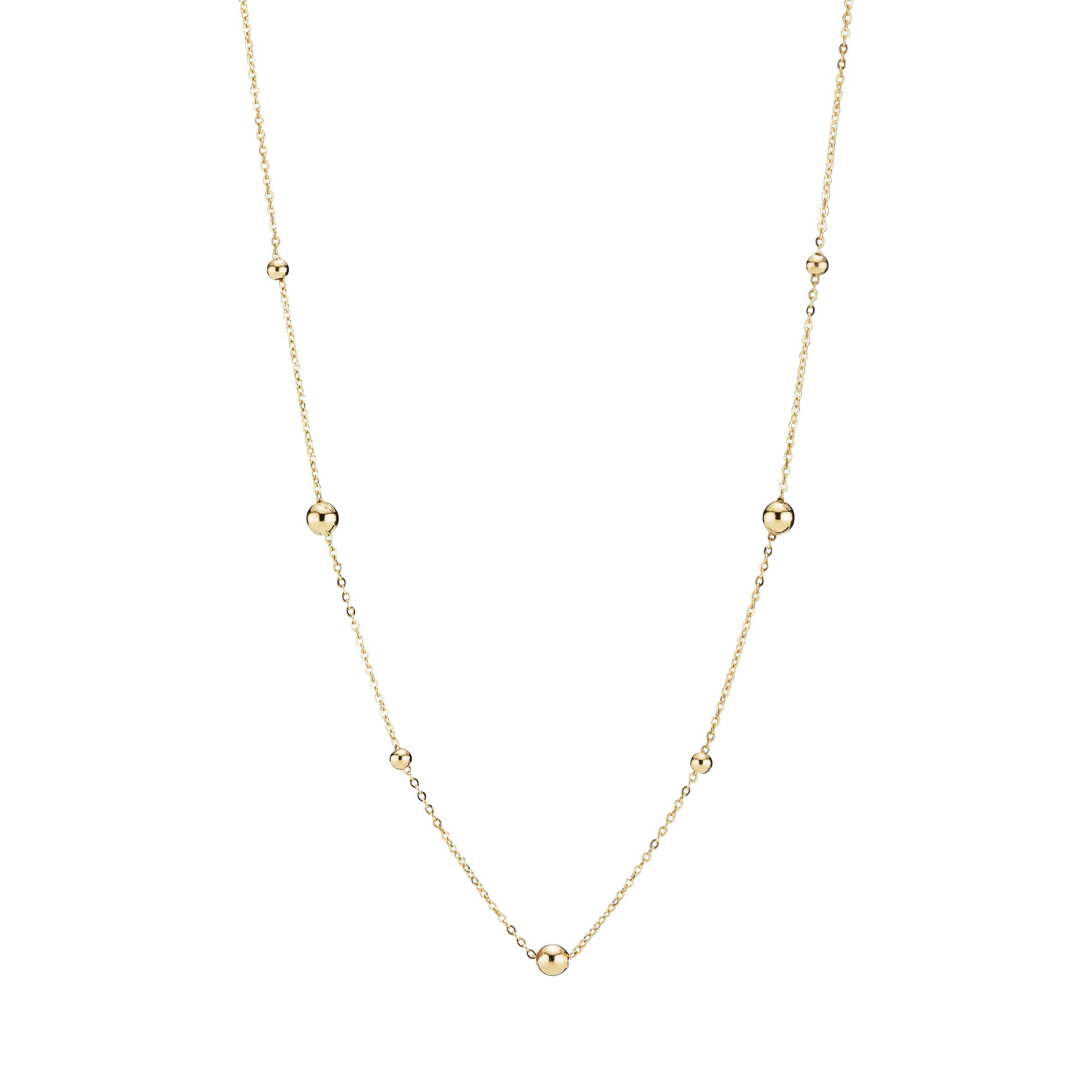 Lund Copenhagen 9kt Guld Collier med Kugler 3021218