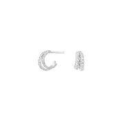 Nordahl Jewellery Sølv Dobbelt Creol med Rustik Overflade 30290610900