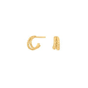 Nordahl Jewellery Forgyldt Dobbelt Creol med Rustik Overflade 30290615900