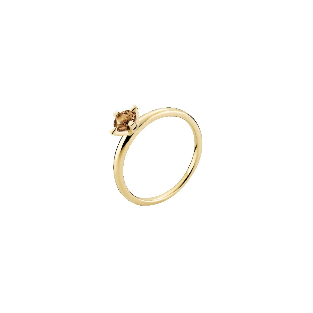 Lund Copenhagen 8kt Guld Ring med Citrin 3071089-03