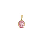 Lund Copenhagen 9kt Guld Vedhæng med Pink Zirkonia 3081243-55