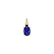 Lund Copenhagen 8kt Guld vedhæng med Syntetisk Safir 308796-06