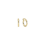 Lund Copenhagen 10mm 9kt Guld Creol med Snoet Mønster 3091054