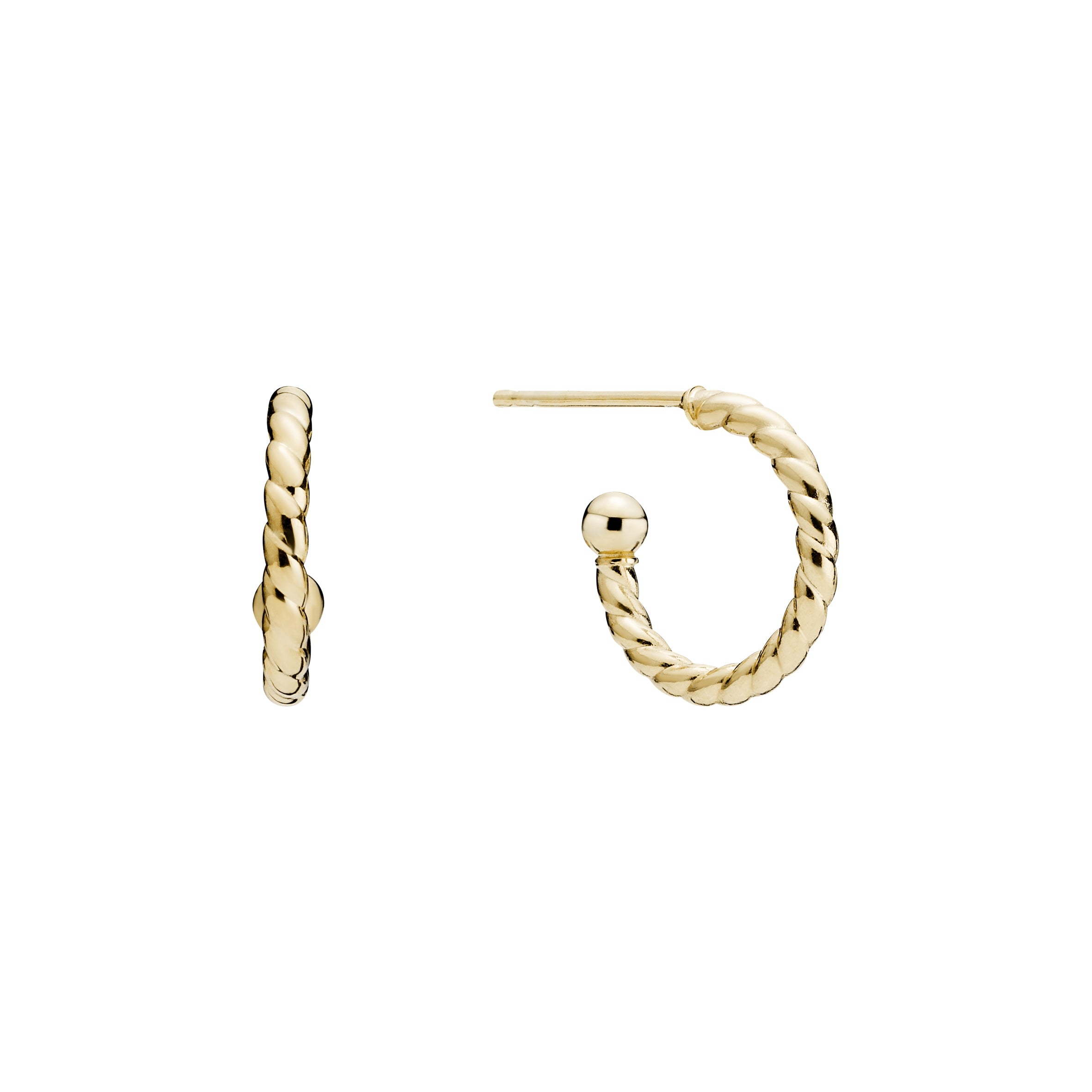 Lund Copenhagen 9kt Guld Snoret Creol 10mm 3091239-4