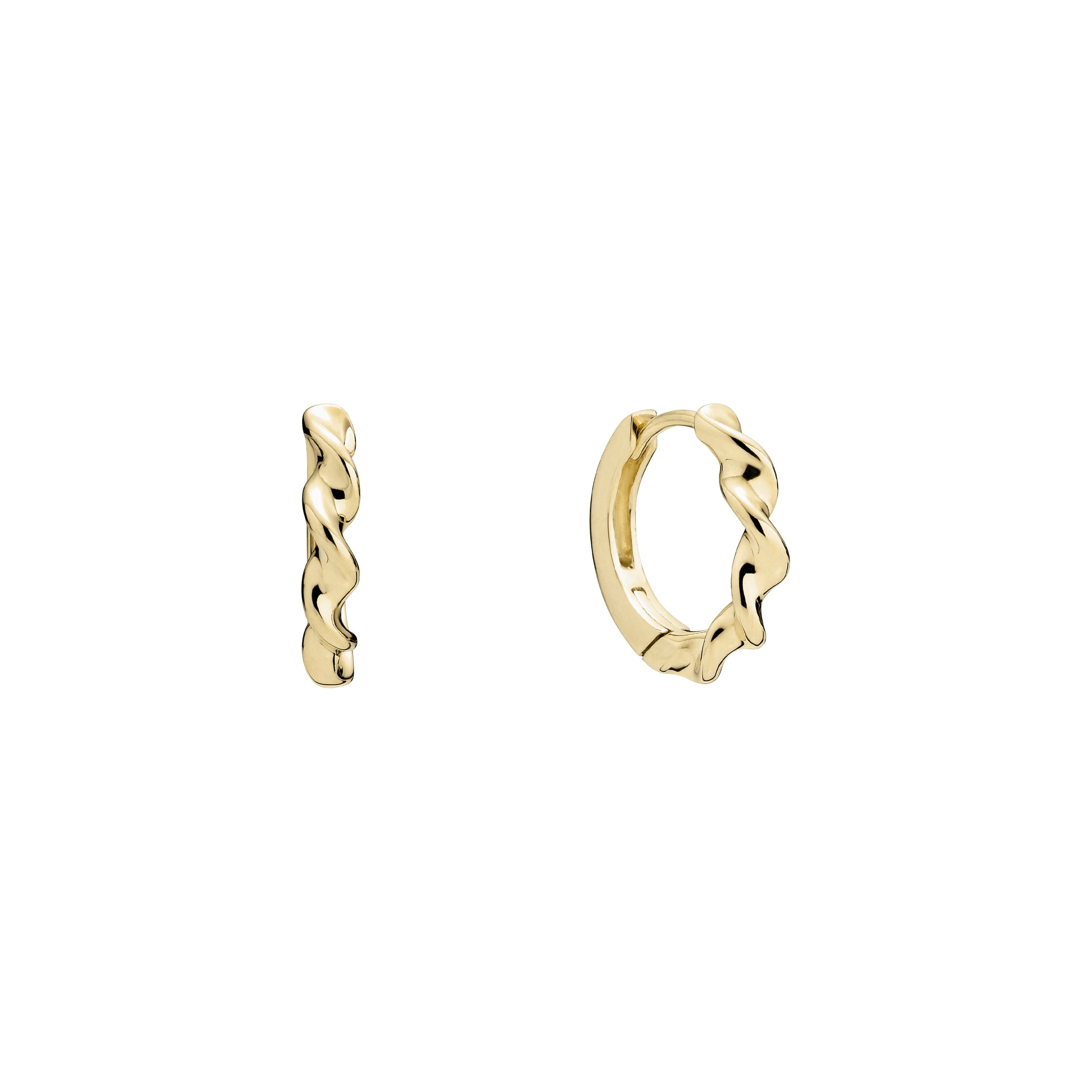 Lund Copenhagen 8kt Guld 11mm Creol med Snoet Mønster 3091248