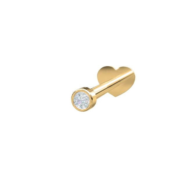 Nordahl Jewellery 14kt Guld Labret-Piercing med 0,014ct Diamant 30140080500