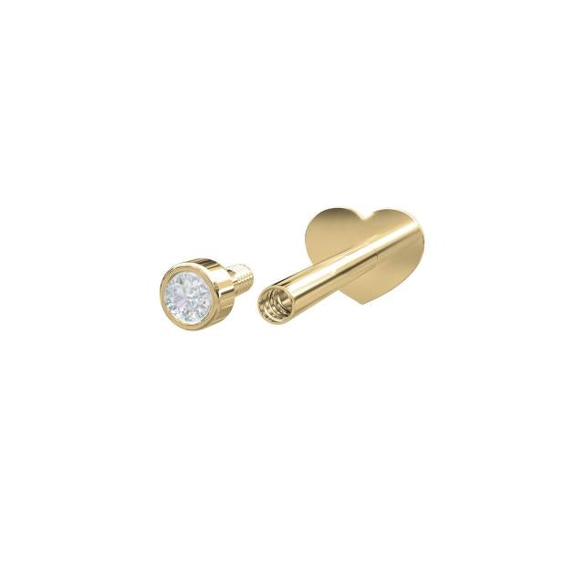 Nordahl Jewellery 14kt Guld Labret-Piercing med 0,014ct Diamant 30140080500