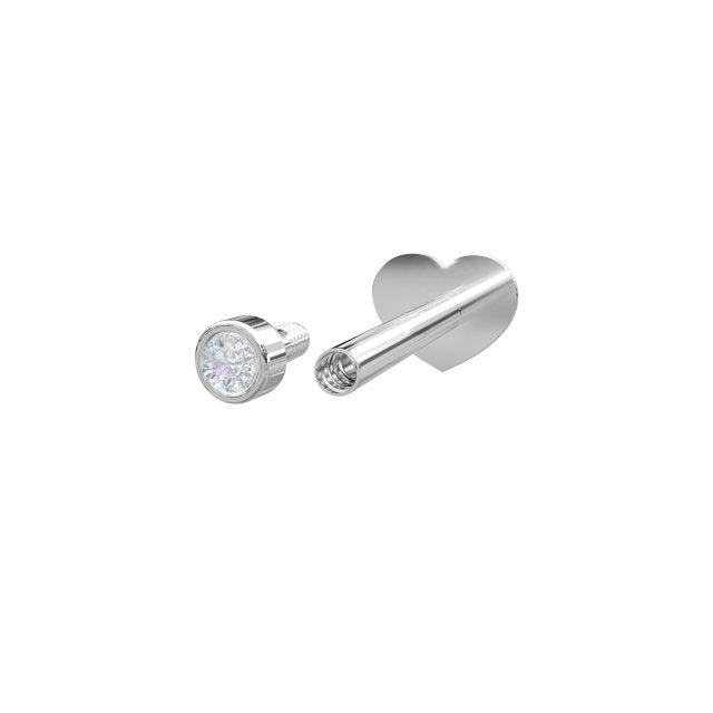 Nordahl Jewellery Sølv Labret-Piercing 1,5mm Zirkon  30140080900