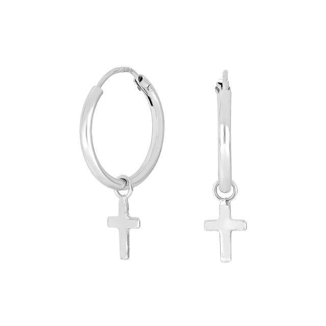 Nordahl Jewellery Sølv Creol 15mm med Kors Cross52 30257270900