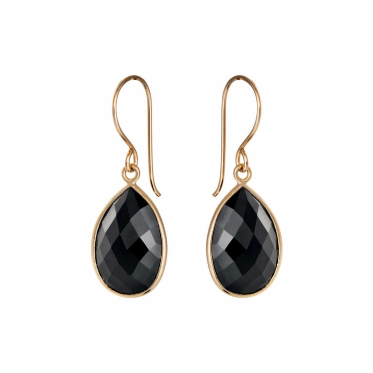 Susanne Friis Bjørner 14kt ørehæng med Sort Spinel 3430-5-125