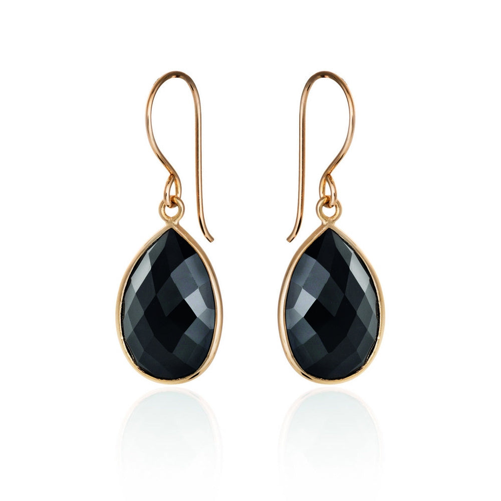 Susanne Friis Bjørner 14kt ørehæng med Sort Spinel 3430-5-125