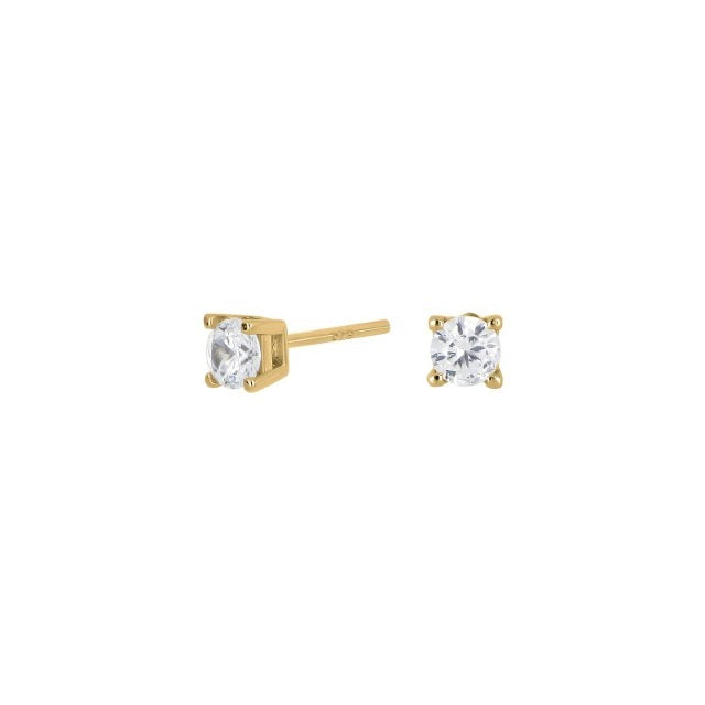 Joanli Nor Forgyldt Hegenor Ørestik med Zirkonia 4mm 30452915900