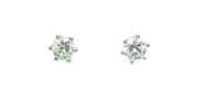 Bidstrup 14kt Hvidgulds Ørestik med 2 x 0,15ct Diamant, i alt 0,30ct