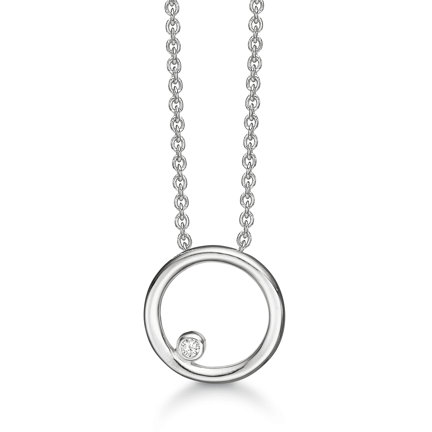Støvring Design Sølv Collier med 0,025ct Diamant 36223008