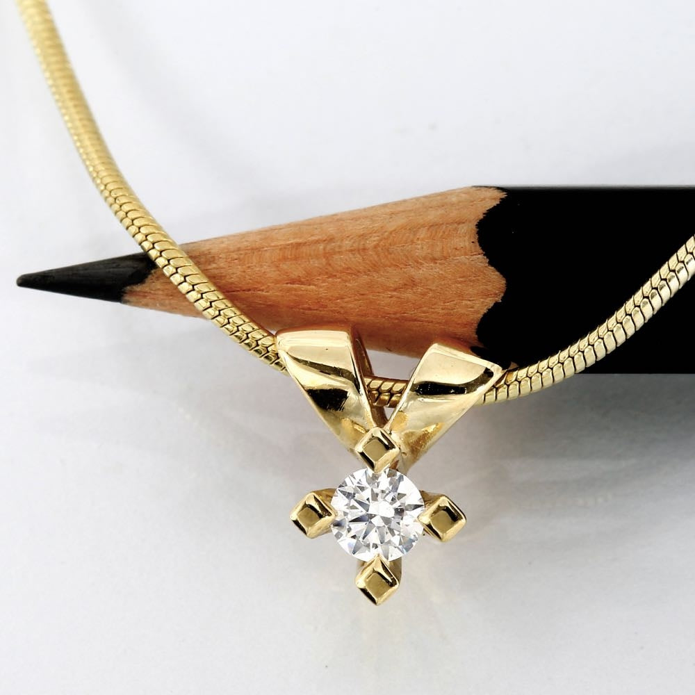 Jan Jørgensen Jewelz 14kt Guld Vedhæng med 0,15ct Diamant