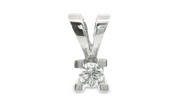 Bidstrup 14kt Hvidgulds Vedhæng med 0,23ct Diamant