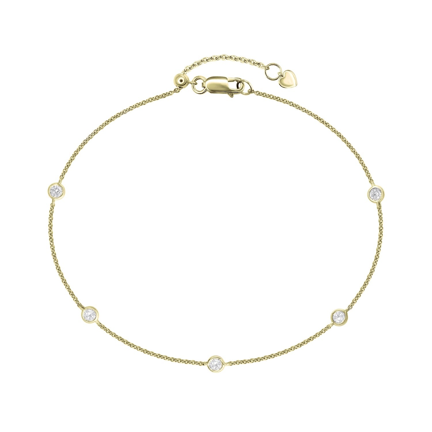 Bidstrup 18kt Guld Armbånd med 5 Diamanter i alt 0,25ct