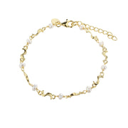 Aqua Dulce Rhumba perle armbånd i forgyldt sølv 5106