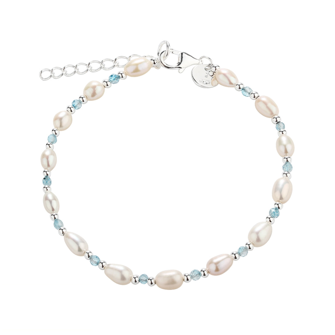 Aqua Dulce Coast blue armbånd i sølv 5321