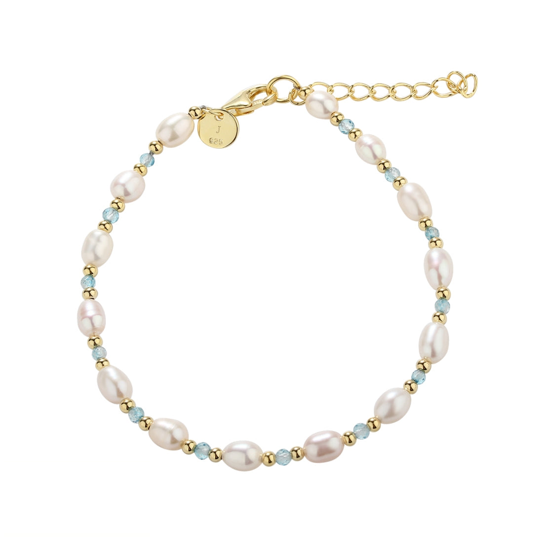 Aqua Dulce Coast blue armbånd i forgyldt sølv 5322