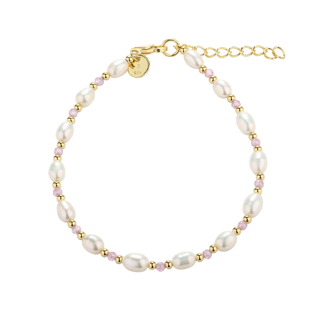 Aqua Dulce Coast rose armbånd i forgyldt sølv 5326