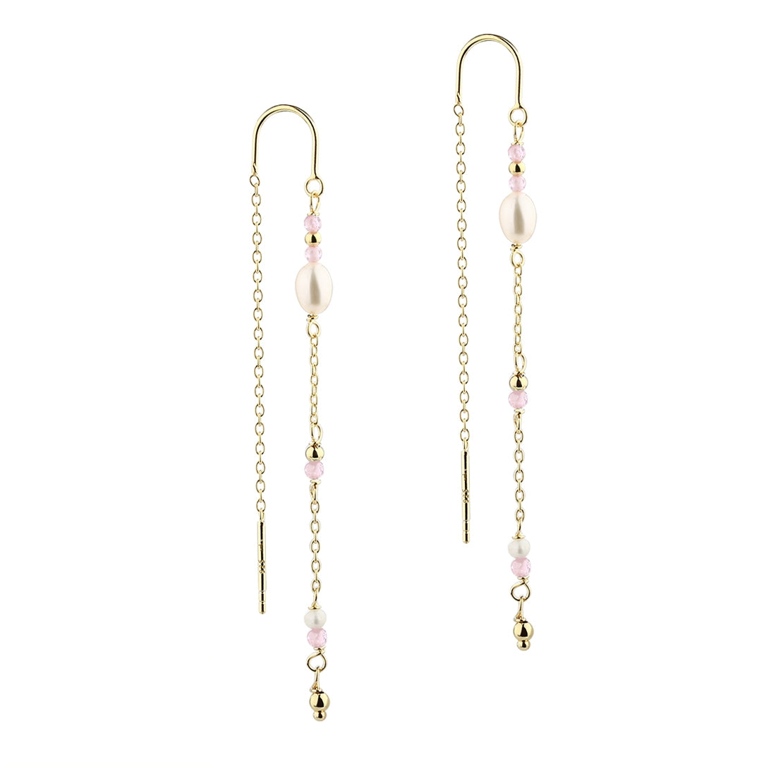 Aqua Dulce Coast rose øretråde i forgyldt sølv 5332