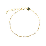 Aqua Dulce Rice dot single armbånd i forgyldt sølv 5370