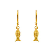 Susanne Friis Bjørner Forgyldt Ørehæng med Fisk 5738-2-10