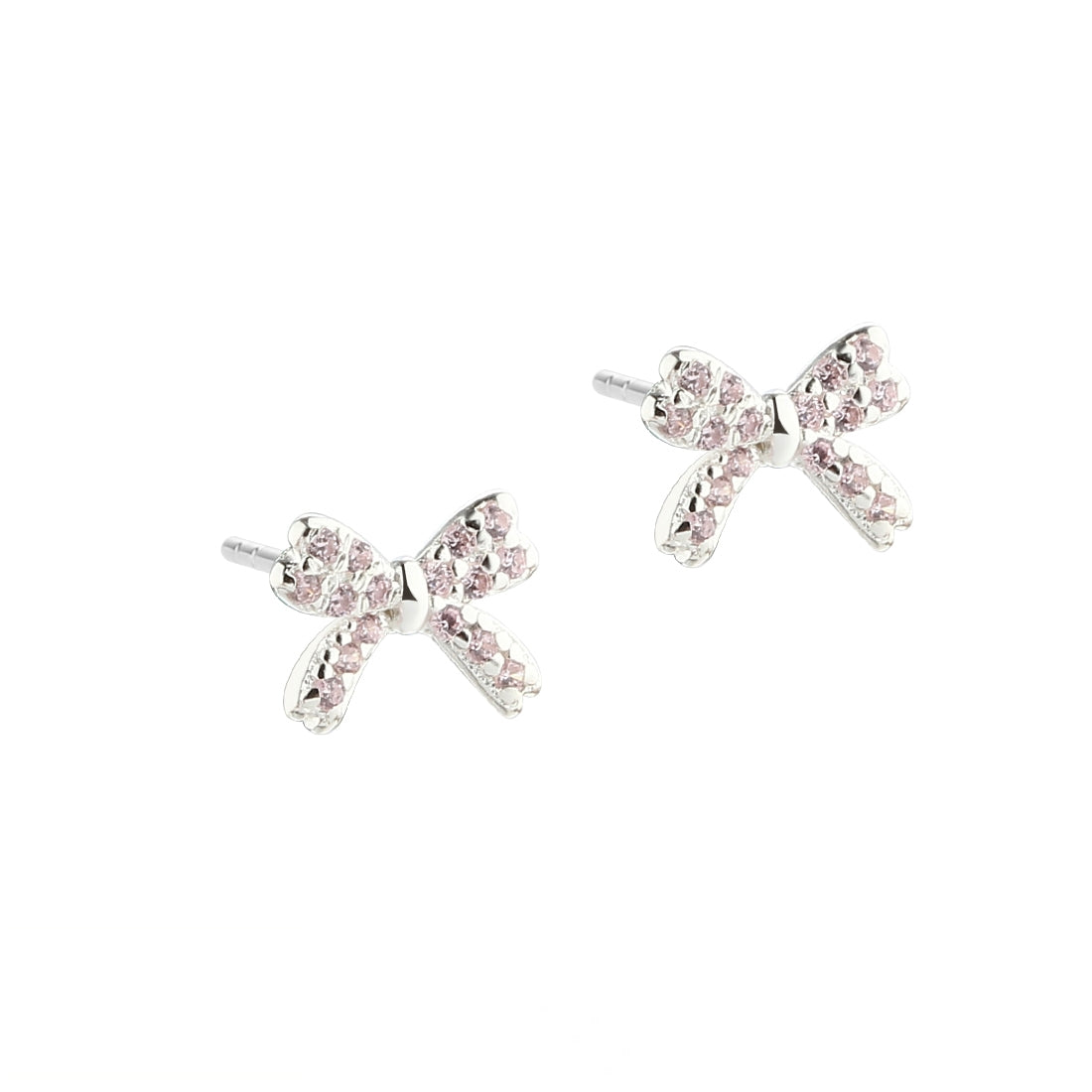 Aqua Dulce Rose darling bow ørestikker i sølv 5778
