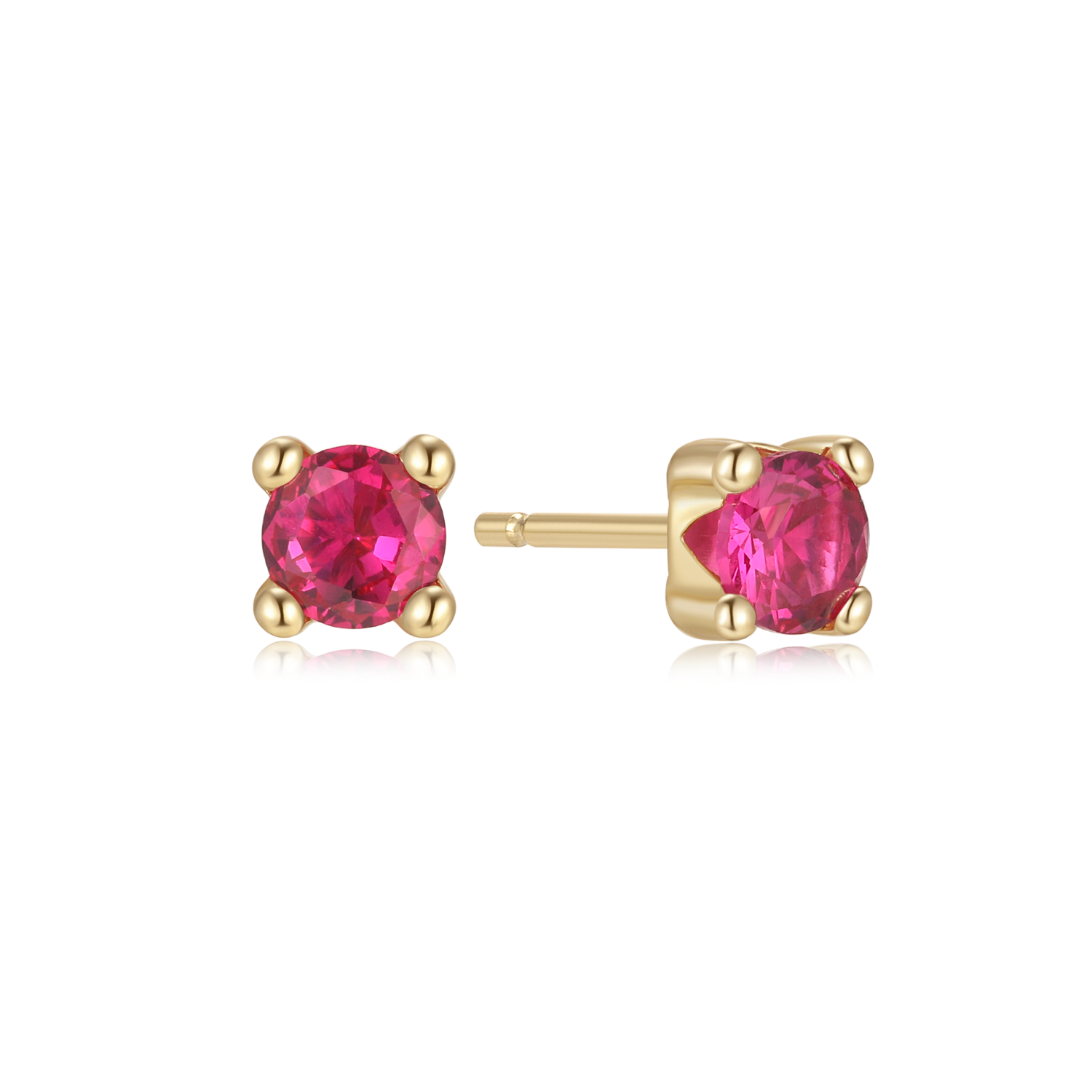 Støvring Design 8kt Guld Ørestik med 4mm syntetisk Rubin 60117645