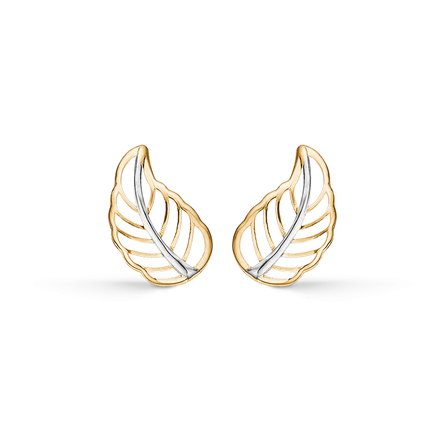 Støvring Design 8kt Guld Ørestik med Blade 60117774