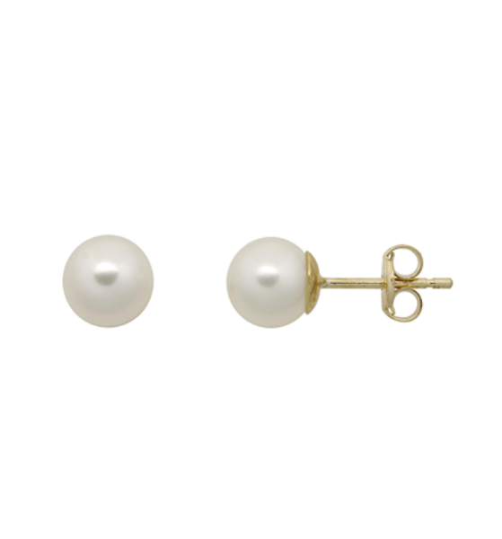 Støvring Design 8kt Guld Ørestik med 6mm Kultur Perle 60117876