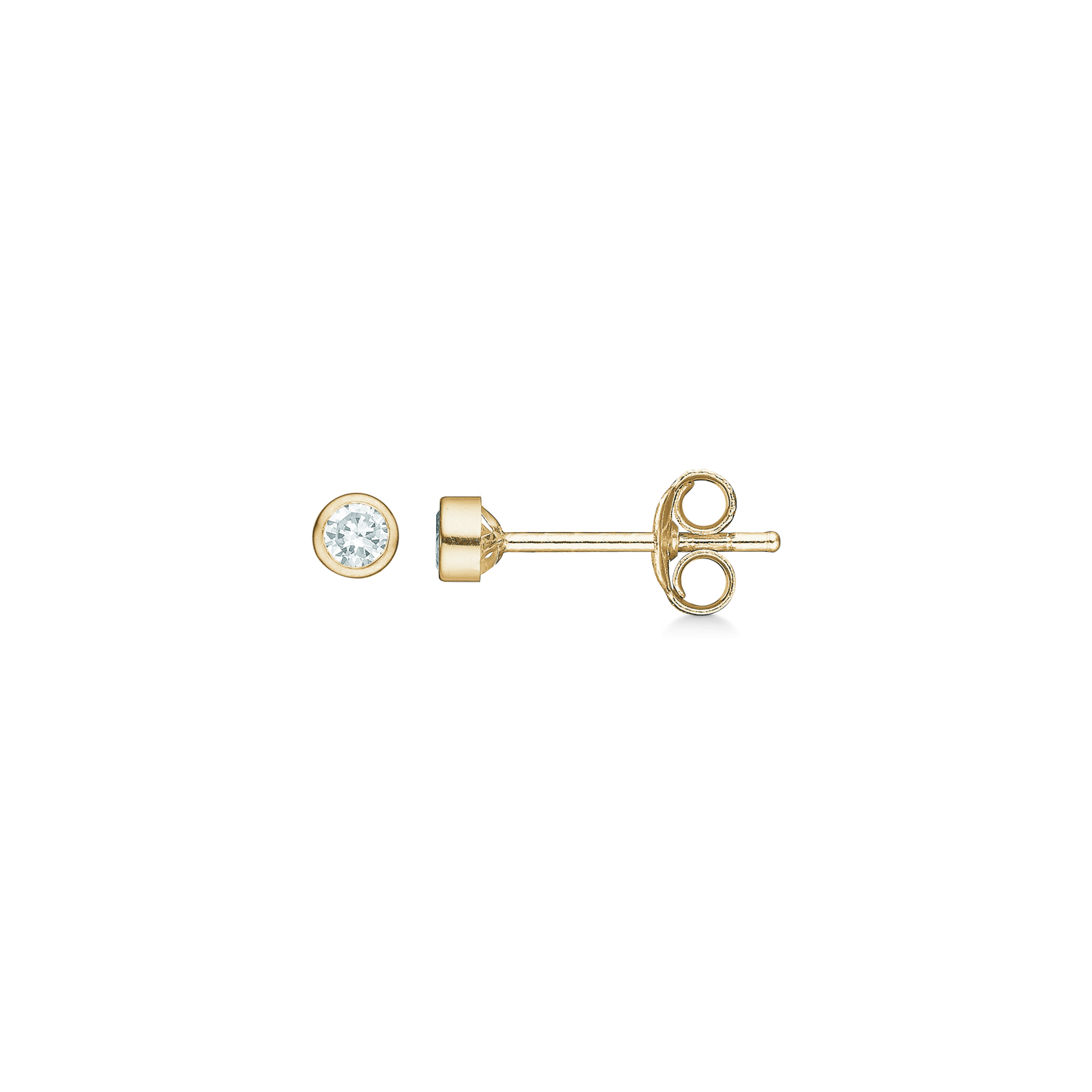 Støvring Design 8kt Guld Ørestik med 3mm Zirkonia 60117893