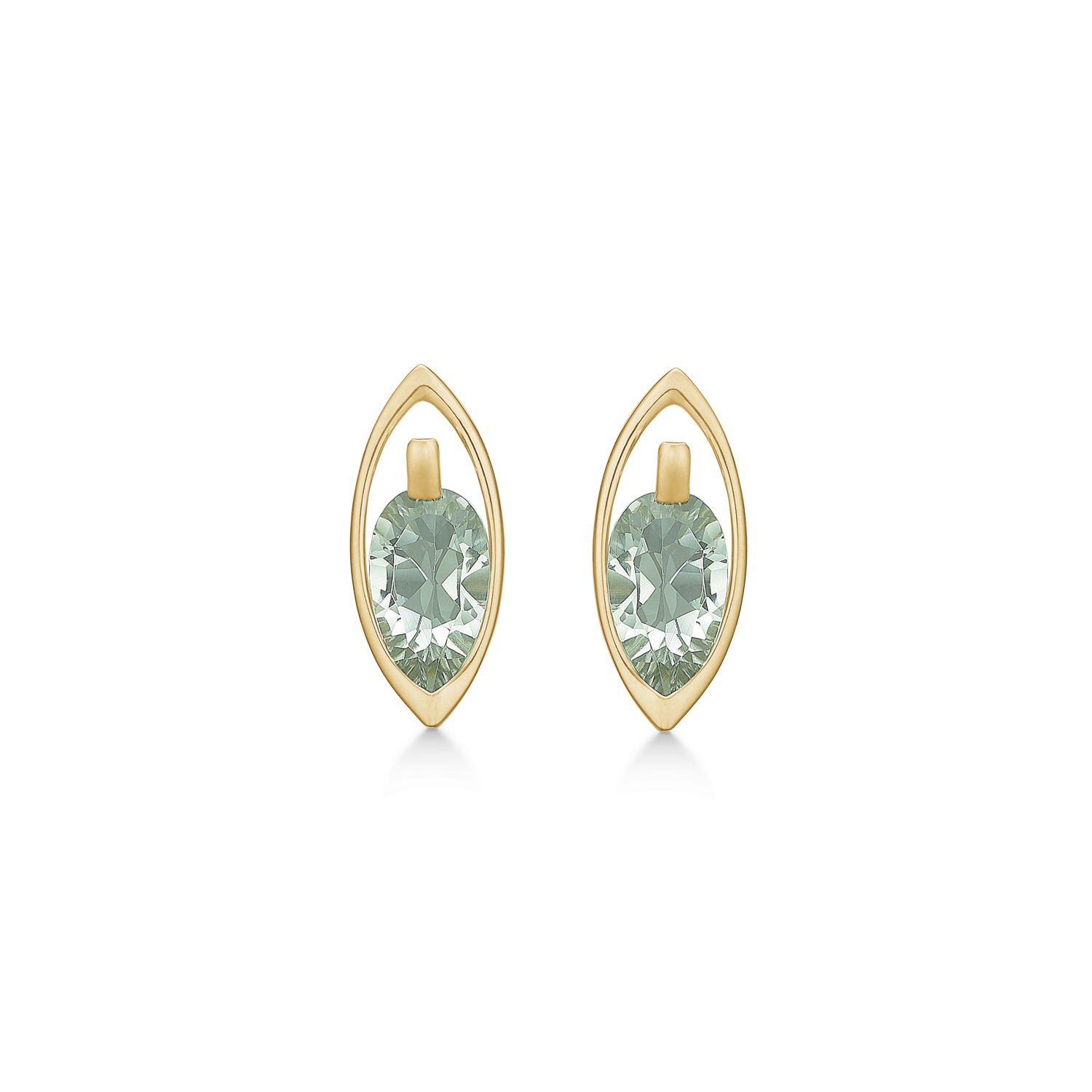 Støvring Design 8kt Guld Ørestik med Grøn Ametyst 60165005