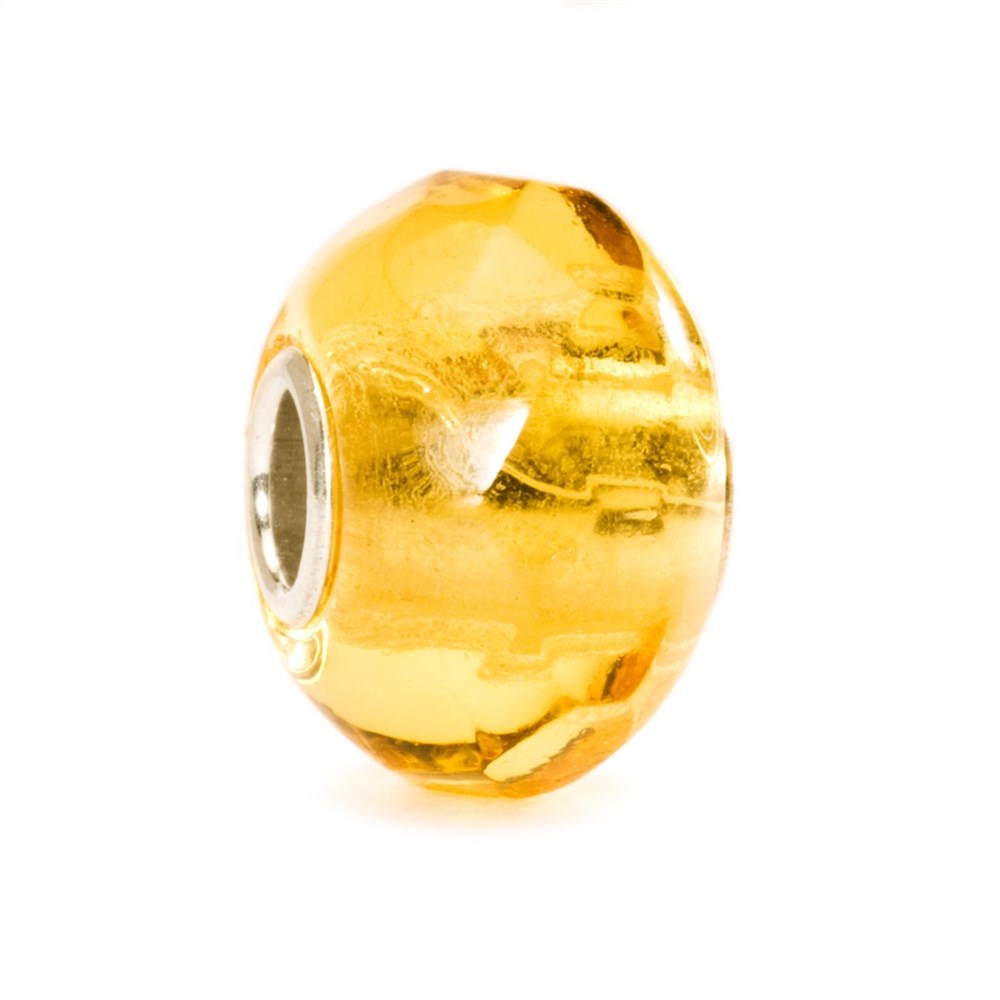 Trollbeads/Troldekugler Gul prisme kugle TGLBE-00152