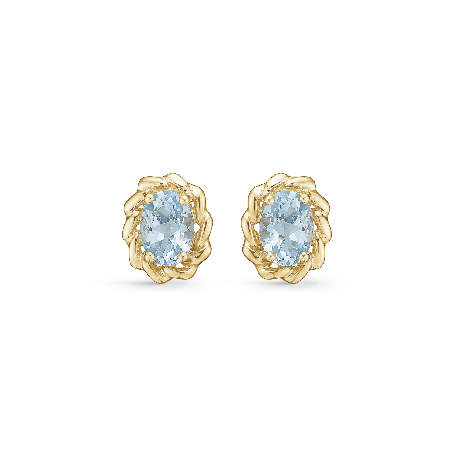 Støvring Design 8kt Guld Ørestik med Himmelblå Topas 60205041