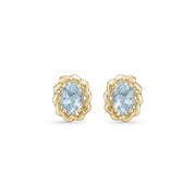 Støvring Design 8kt Guld Ørestik med Himmelblå Topas 60205041