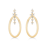 Støvring Design 8kt Guld Oval Ørestik med Zirkonia 60237045
